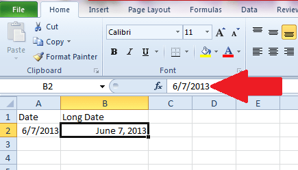 extract date in excel